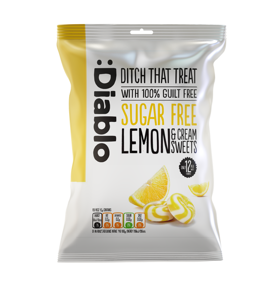 Diablo Sugar Free Lemon & Cream Sweets 75g bag