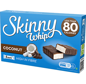 Skinny Whip Coconut & Dark Chocolate 5 pack box