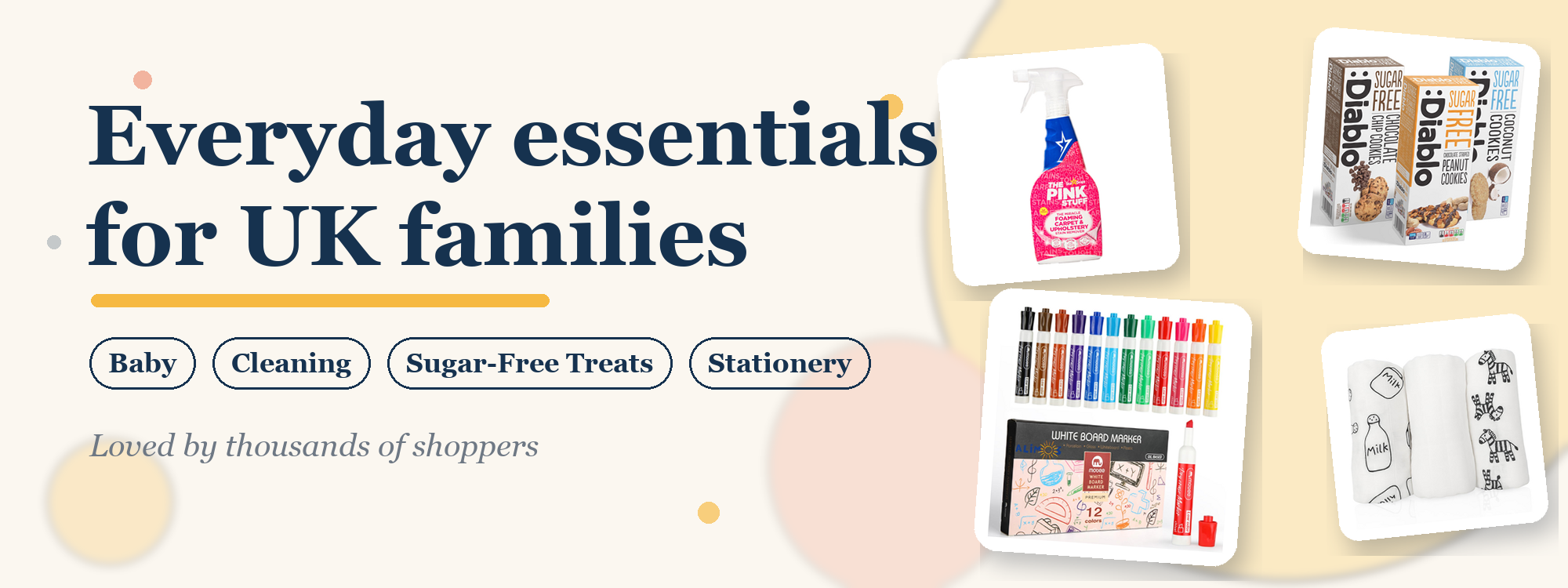 Alimos everyday essentials for UK families