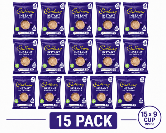 CADBURY HOT CHOCOLATE CUP 15 x 9 cups