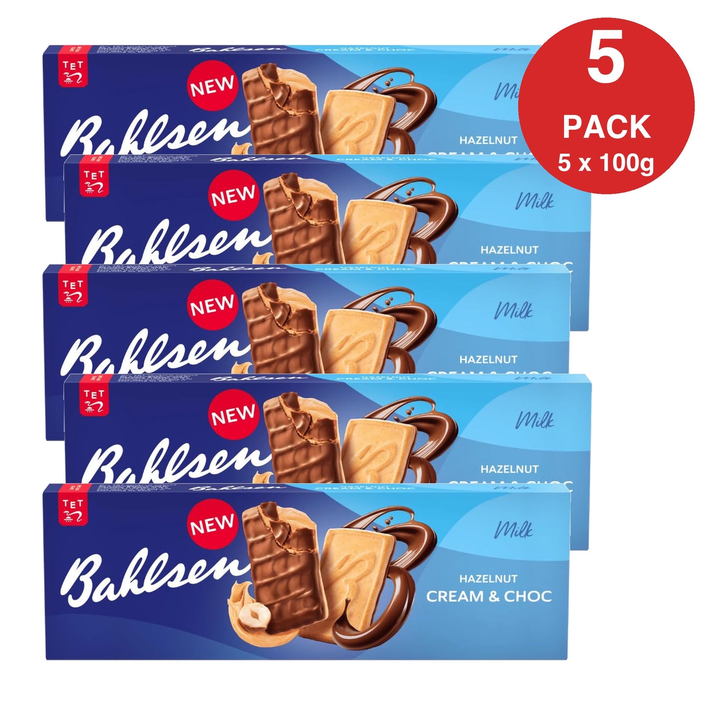Bahlsen Hazelnut Cream and Choc 5 pack