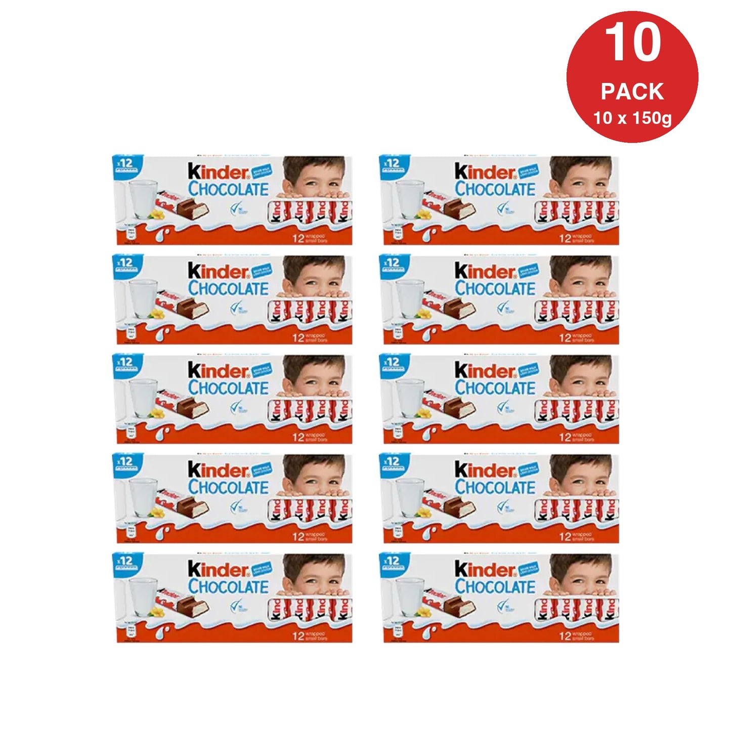 Kinder Chocolate 150g 10 pack