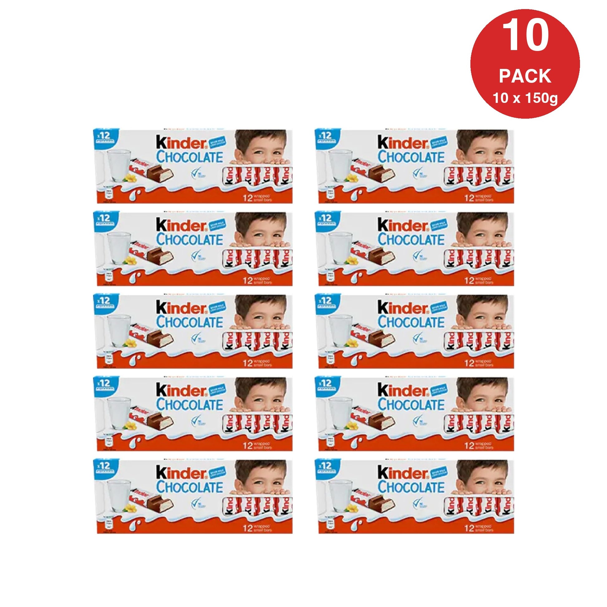 Kinder Chocolate 150g 10 pack