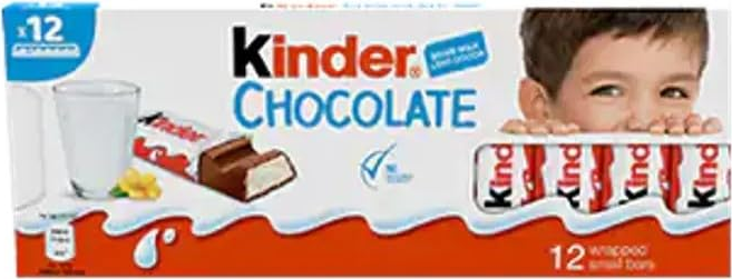 Kinder Chocolate 150g pack of 12 bars