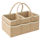 Large Baby Nappy Caddy Organiser 34.5×23×18cm – Sturdy Felt Diaper Storage Basket with Adjustable Compartments & 8 Pockets – Portable Nursery Organiser for Newborn Essentials & Baby Shower Gift