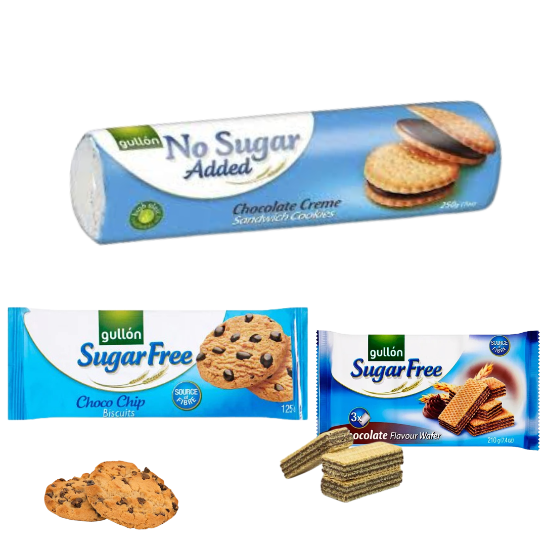 Gullon Sugar Free Biscuit Snack Gift Box (Chocolate Combo (3 Pack))