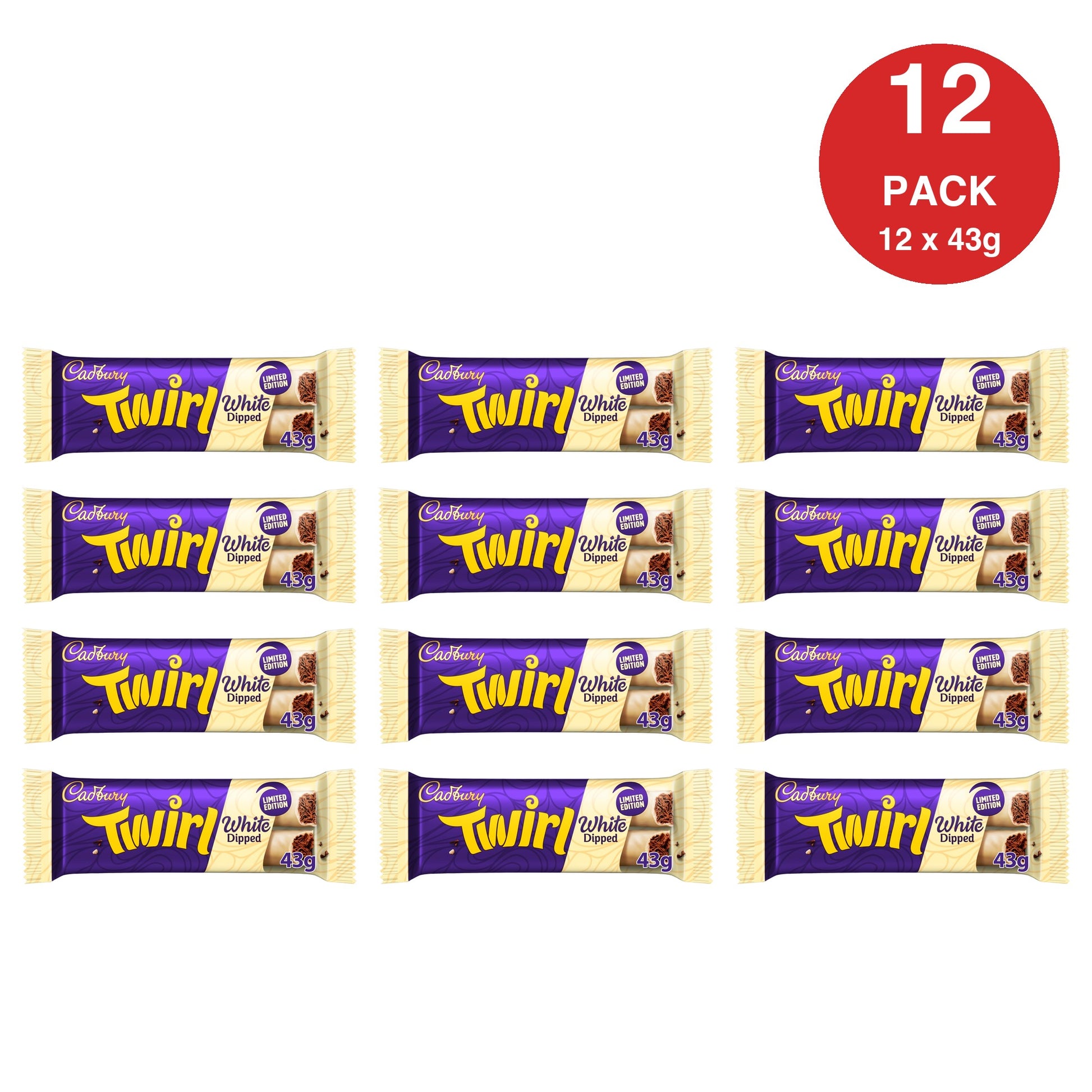 Cadbury Twirl White Dipped 12 pack