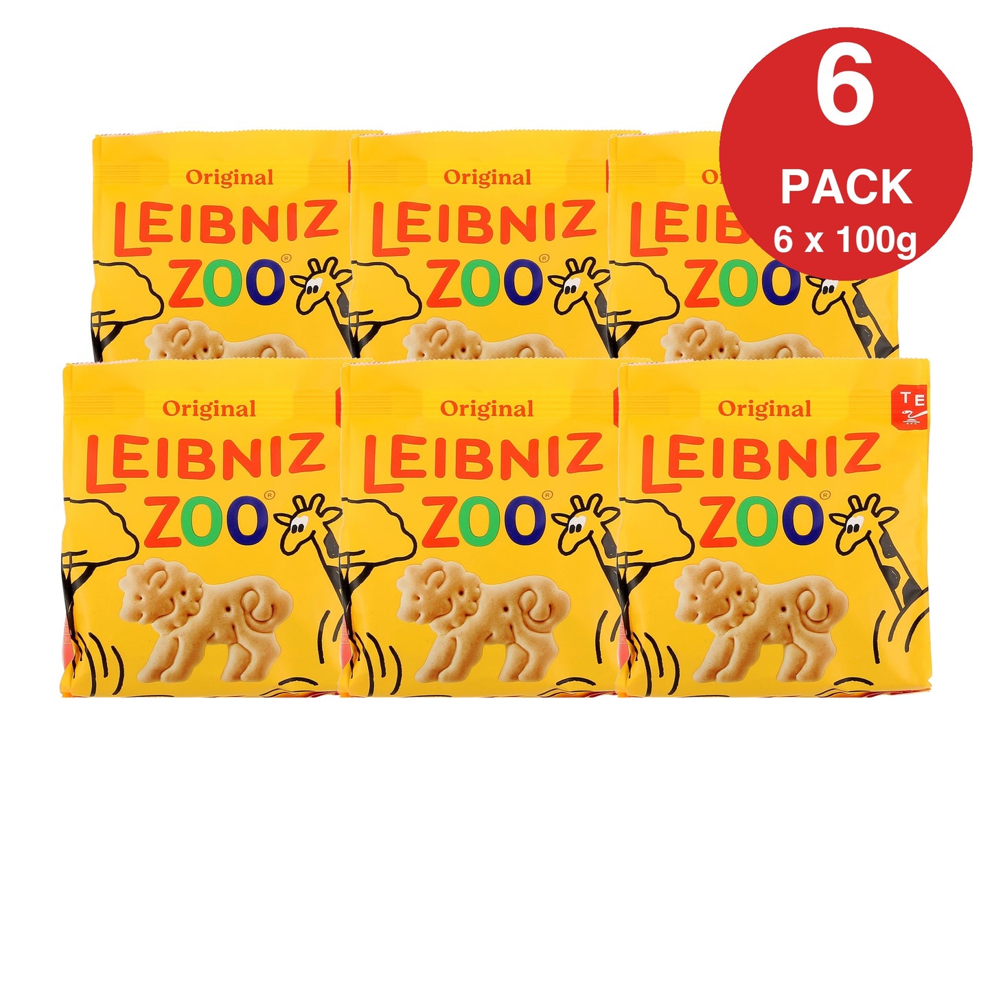 Bahlsen Leibniz Zoo Original 100g six pack